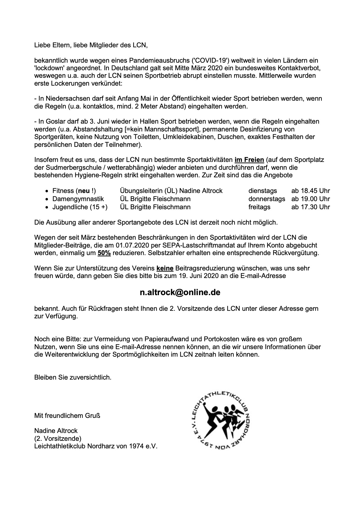 2020-06-01, Brief_LCN-Mitglieder wg. Corona 2020-06-01, Brief_LCN-Mitglieder wg. Corona